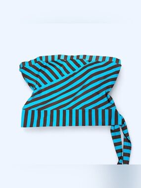 Y2K Blue Stripe Tube Top by L.E.I.!